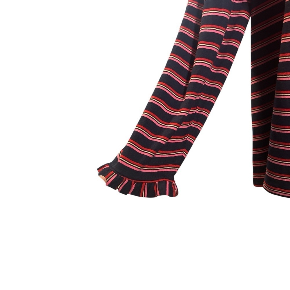 Caslon Striped Long Sleeve Blouse - Red and Blue - Picture 2 of 9